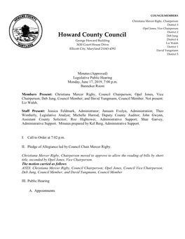 Howard County Council
