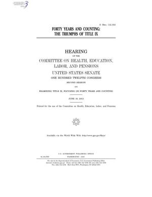 The Triumphs of Title Ix Hearing Committee On