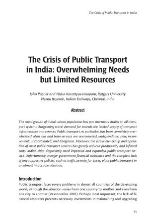 The Crisis of Public Transport in India