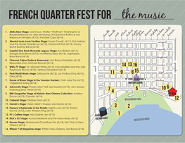 FRENCH QUARTER FEST for the Music