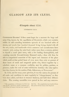 Glasgow About 1750—Anderston Club