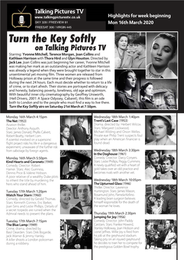 Turn the Key Softly on Talking Pictures TV Starring: Yvonne Mitchell, Terence Morgan, Joan Collins and Kathleen Harrison with Thora Hird and Glyn Houston