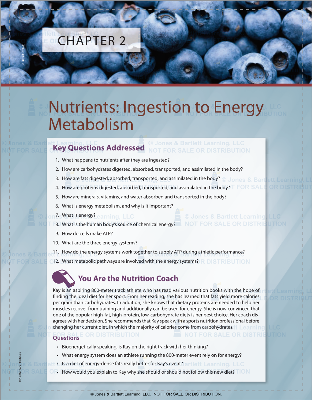 Nutrients: Ingestion to Energy Metabolism 25