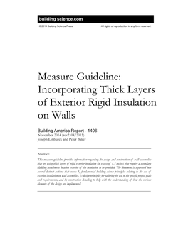 Incorporating Thick Layers of Exterior Rigid Insulation on Walls