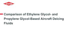 Comparison of Ethylene Glycol and Propylene Glycol Based Aircraft