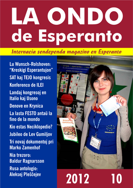 La Ondo De Esperanto, 2012, N-Ro 10