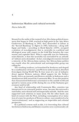 4 Indonesian Muslims and Cultural Networks