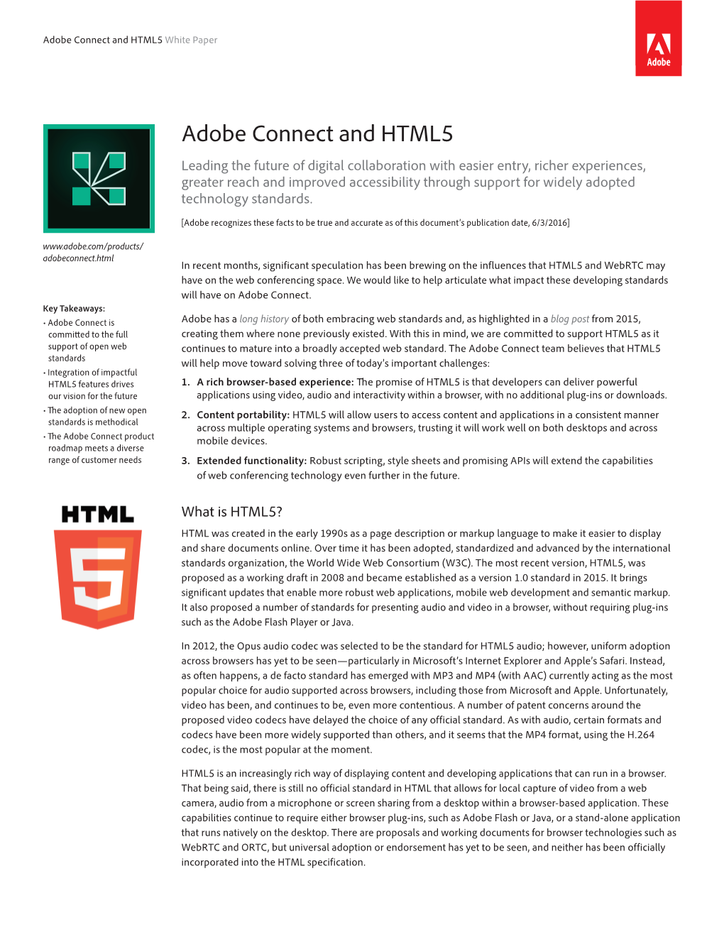 Adobe Connect and HTML5 White Paper