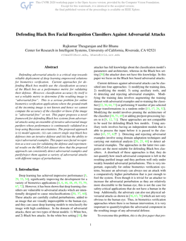 Defending Black Box Facial Recognition Classifiers Against Adversarial Attacks