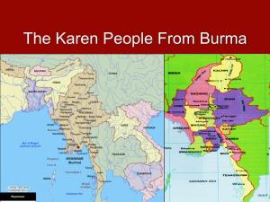 The Karen People from Burma the Origin of Karen