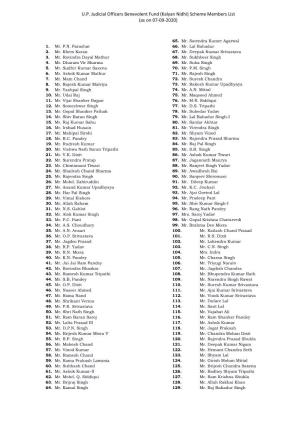 UP Judicial Officers Benevolent Fund (Kalyan Nidhi) Scheme Members List