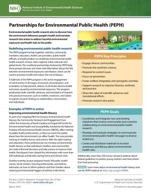 Partnerships for Environmental Public Health (PEPH)