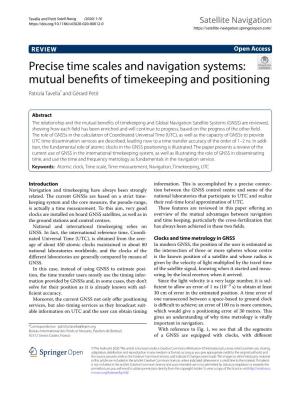 Mutual Benefits of Timekeeping and Positioning