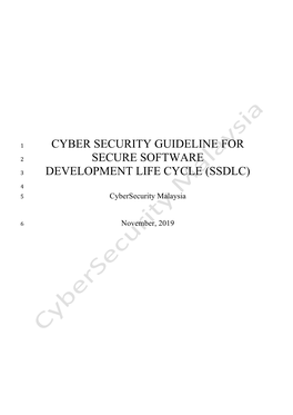 Cyber Security Guideline for Secure Software
