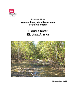 Eklutna River Aquatic Ecosystem Restoration Technical Report