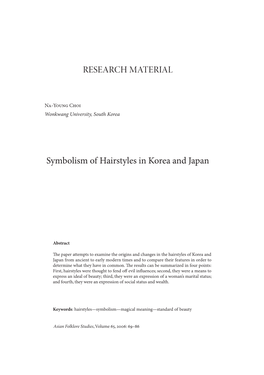 Symbolism of Hairstyles in Korea and Japan Research Material