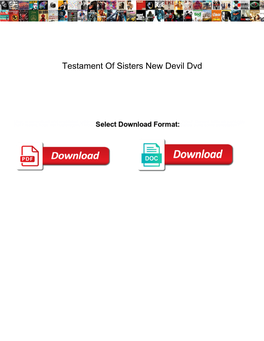 Testament of Sisters New Devil Dvd