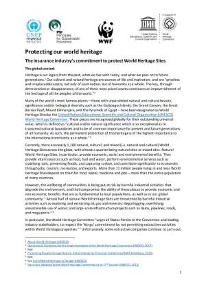 Protecting Our World Heritage