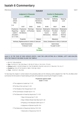 Isaiah 6 Commentary