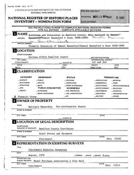 National Register of Historic Places Inventory -- Nomination Form