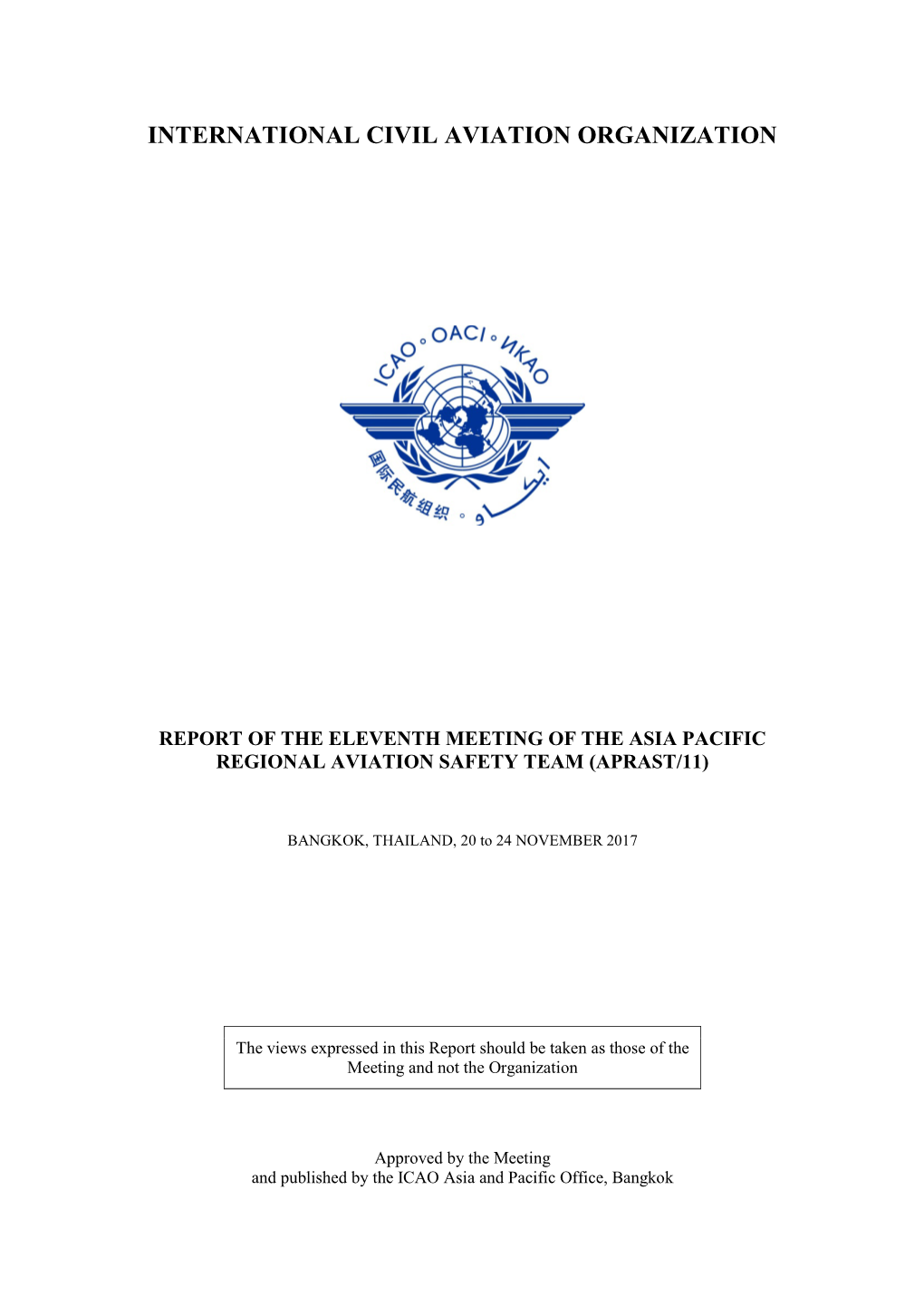 International Civil Aviation Organization