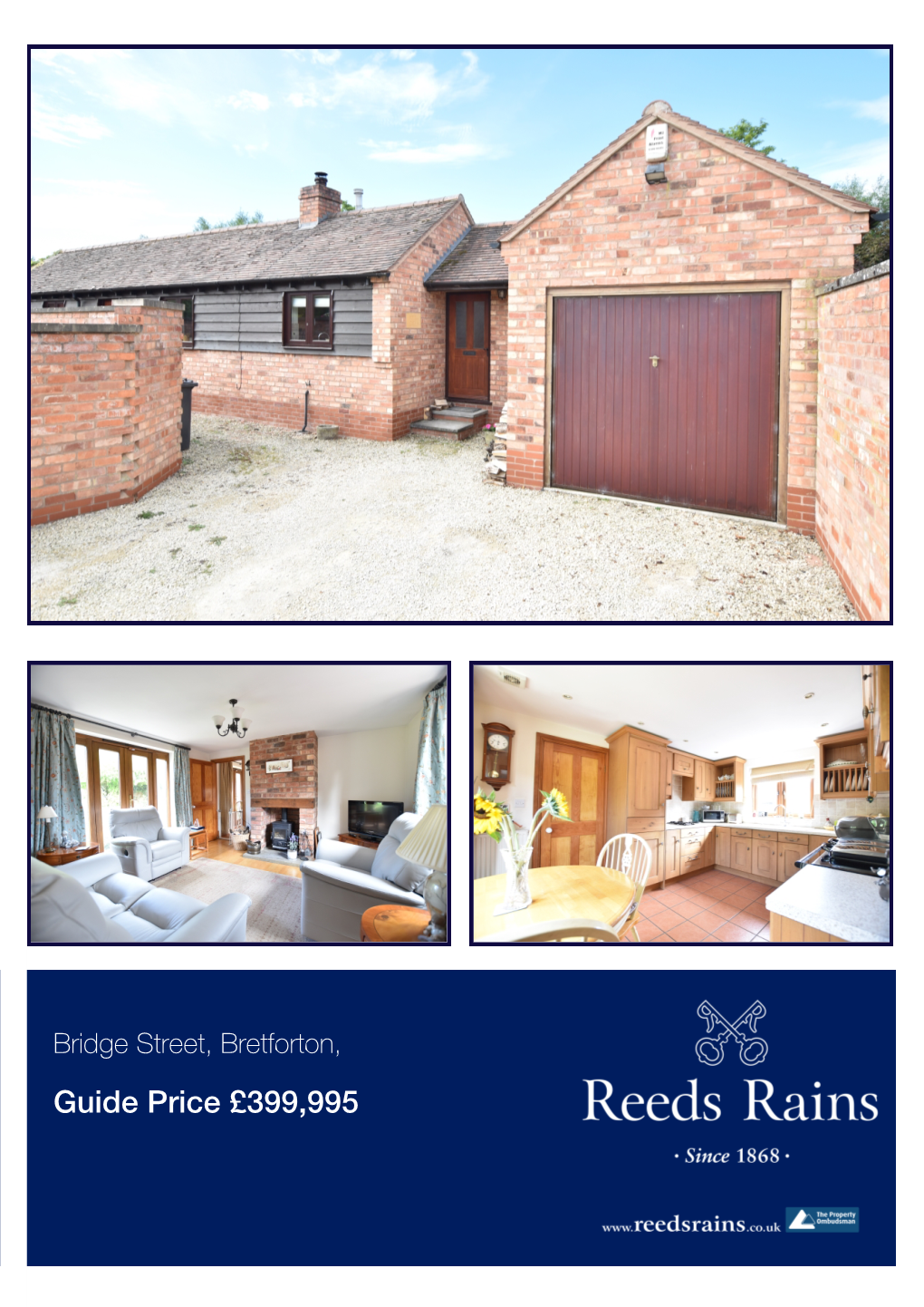 Guide Price £399,995 Bridge Street, Bretforton, Evesham, Worcestershire Guide Price £399,995