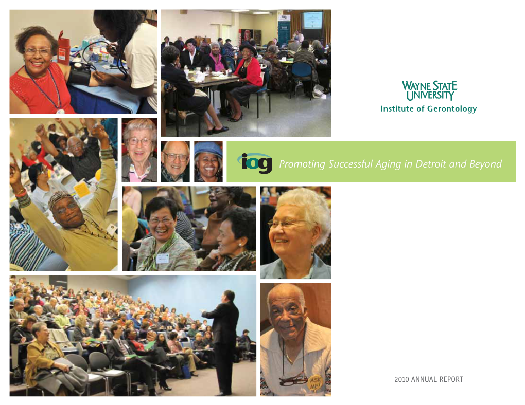 2010 Institute of Gerontology Annual Report (Pdf)