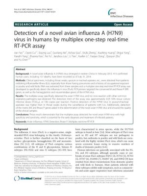 Detection of a Novel Avian Influenza a (H7N9)