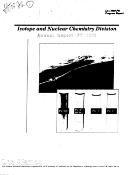 Isotope and Nuclear Chemistry Division Annual Report FY 1988