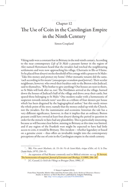 The Use of Coin in the Carolingian Empire in the Ninth Century