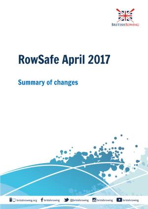 Rowsafe April 2017