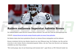 Raiders Entlassen Superstar Antonio Brown