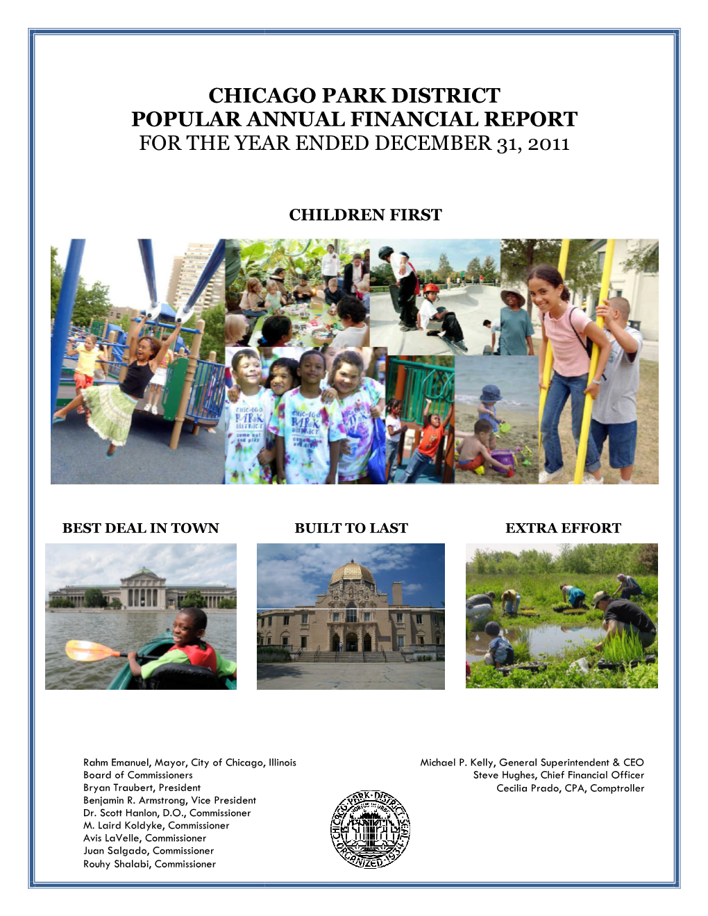 Chicago Park District Pular Annual Financial Report