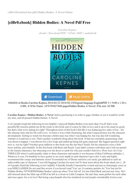Hidden Bodies: a Novel Online
