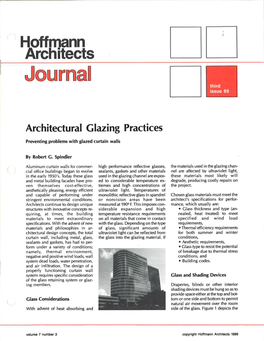 Architectural Glazing Practices