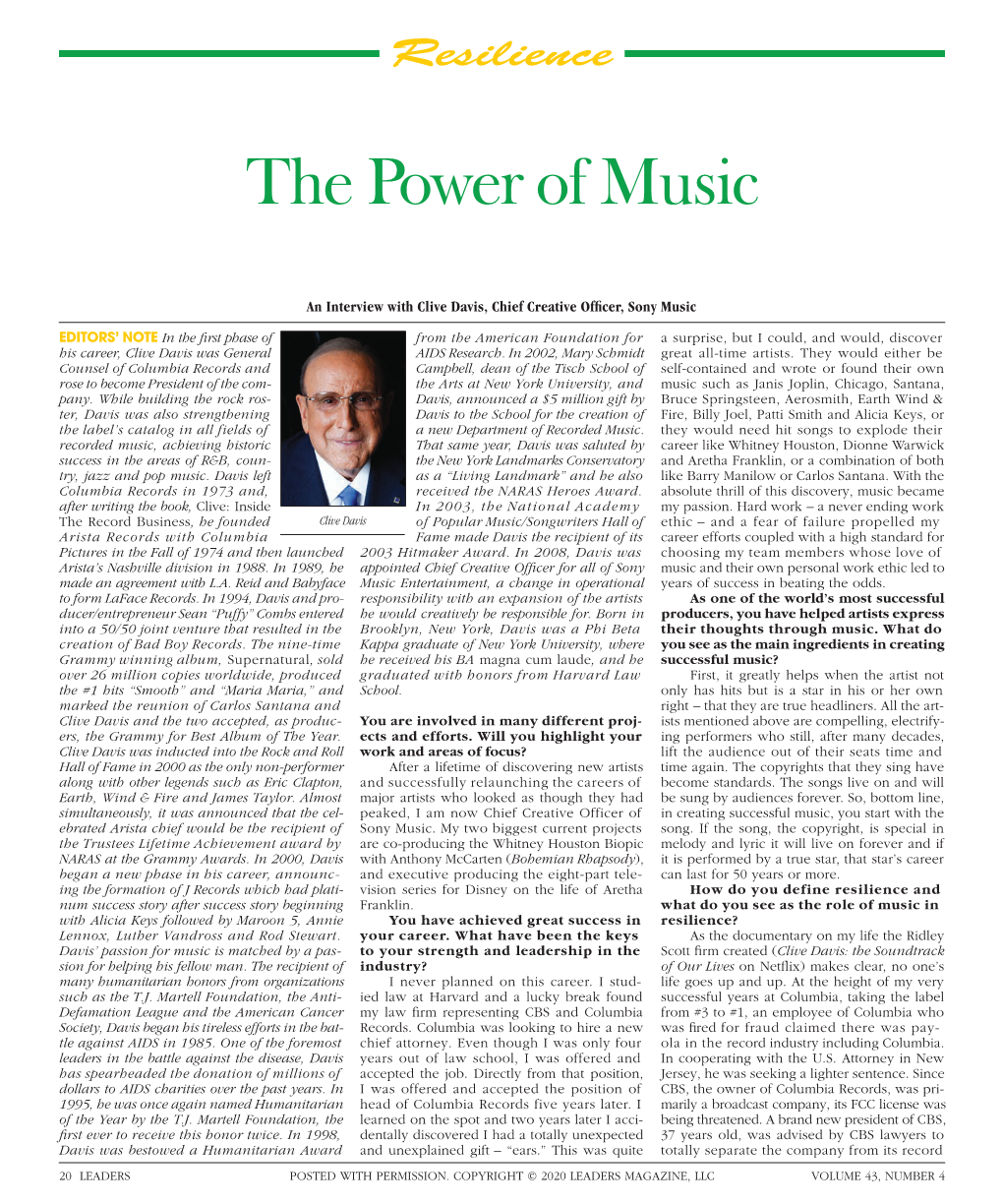 The Power of Music