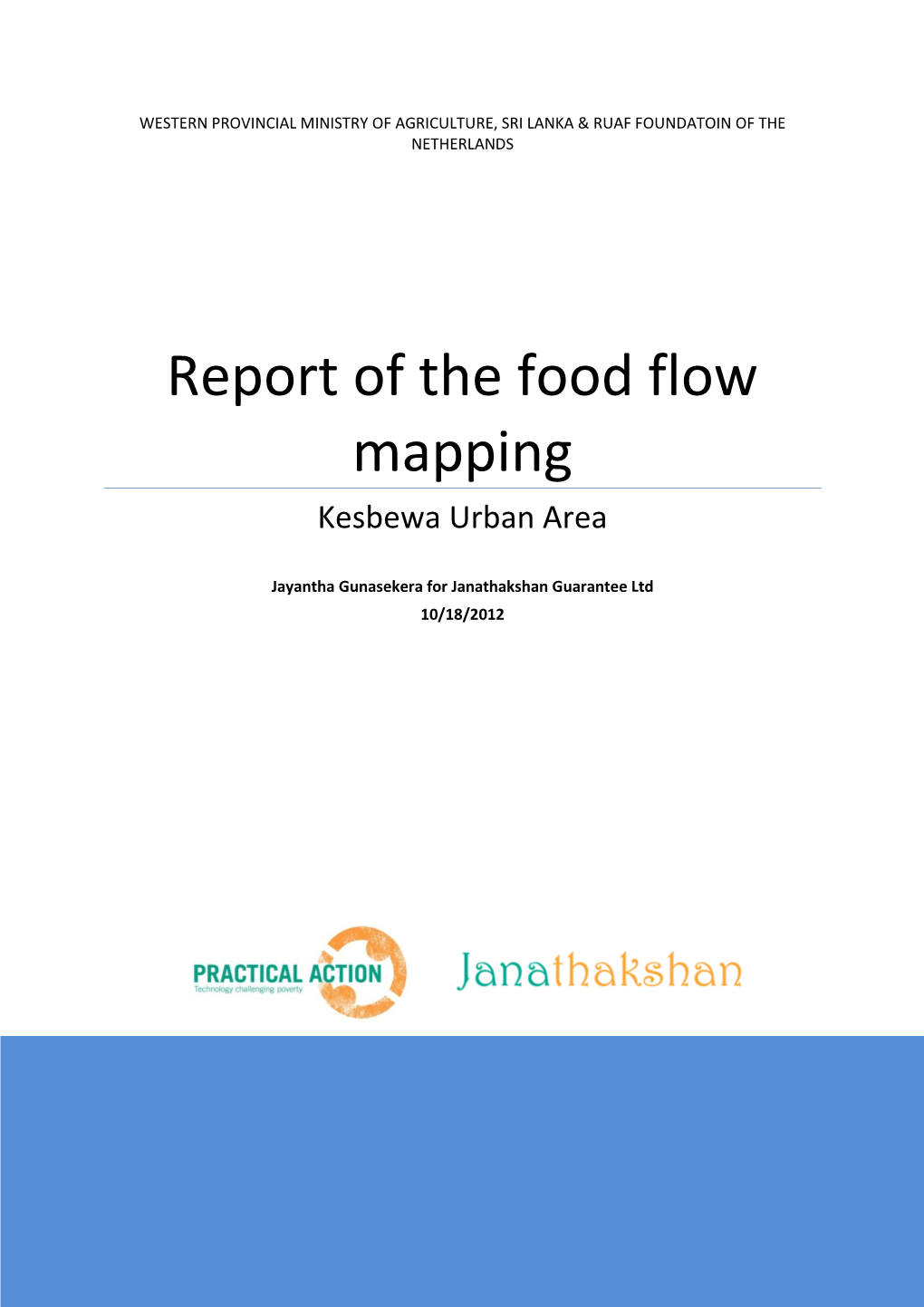 Kesbewa Food Flow Analysis