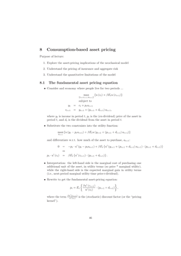 8 Consumption-Based Asset Pricing