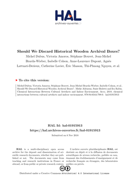 Should We Discard Historical Wooden Archival Boxes?