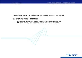 Electronic India. Market Trends and Industry Practices in IT Services, Telecoms and Online Media