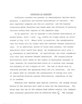 Carrier Diffusion Notes