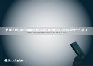 Inside Online Carding Courses Designed for Cybercriminals