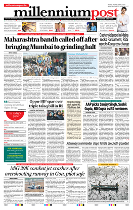 Maharashtra Bandh Called Off After Bringing Mumbai to Grinding Halt