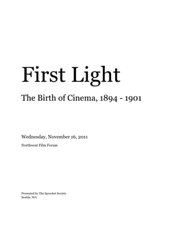 The Birth of Cinema, 1894 - 1901