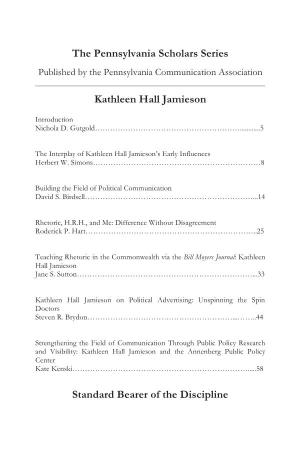 The Pennsylvania Scholars Series Kathleen Hall Jamieson Standard