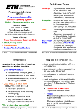 Definition of Terms Introduction Trap Are a Mechanism To