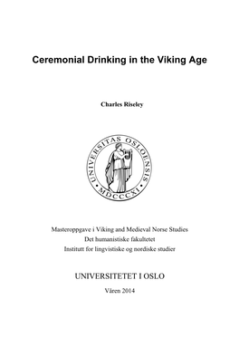 Ceremonial Drinking in the Viking Age