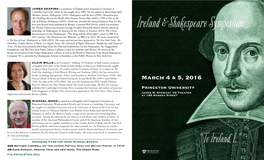 Ireland & Shakespeare Symposium