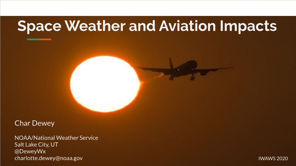 Space Weather and Aviation Impacts