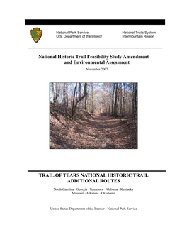 National Historic Trail Feasibility Study Amendment and Environmental Assessment November 2007